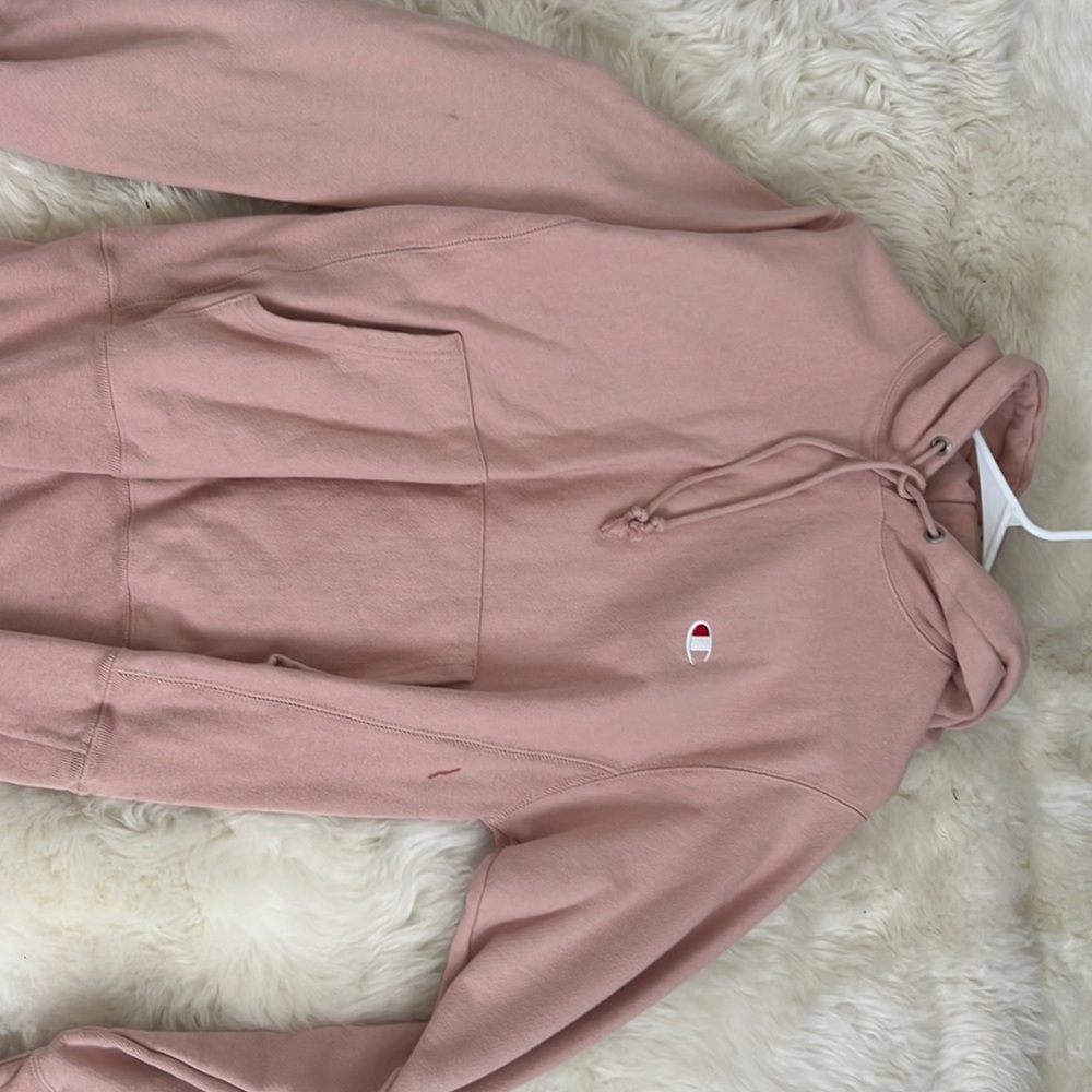 Baby pink champion hoodie